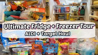 Ultimate Fridge + Freezer Tours || Realistic  Target +ALDI Weekly Finds Grocery Haul