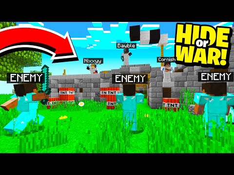 Defending My Minecraft FORTRESS against our BIGGEST Enemies! (Hide or War #2)