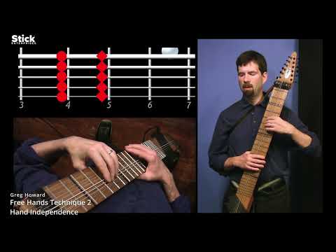 Chapman Stick Basic Free Hands Technique 2 Hand Independence  with Greg Howard