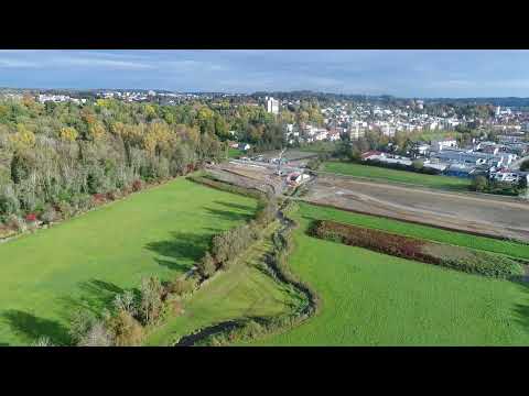 Hochwasserschutzmaßnahme Wolfental: Baufortschritt am 16.10.2022