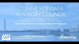 Commerce Data Advisory Council (CDAC) - Oct 28, 2016