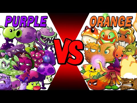 Team PURPLE vs ORANGE - Which Plant Team's NOOB? - PvZ 2 Plant vs Plant