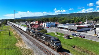 Norfolk Southern grain train 51R heads North in Spring City Tennessee