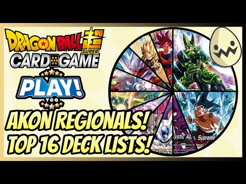 Dragon Ball Super Card Game: Top 16 Deck Lists! PlayTCG's Akon Regional!