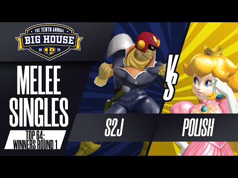 S2J vs Polish - Melee Singles Top 64: WR1 - The Big House 10 | Cpt Falcon vs Peach
