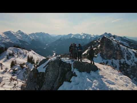 Reaching the summit, just in time to watch the Bavarian sunset!