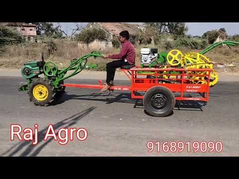 POWER TILLER WITH TROLLY Raj agro power tiller/power weeder trolley