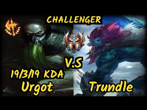 MADL Bluerzor (URGOT) vs TRUNDLE - 19/3/19 KDA JUNGLE CHALLENGER GAMEPLAY - EUW
