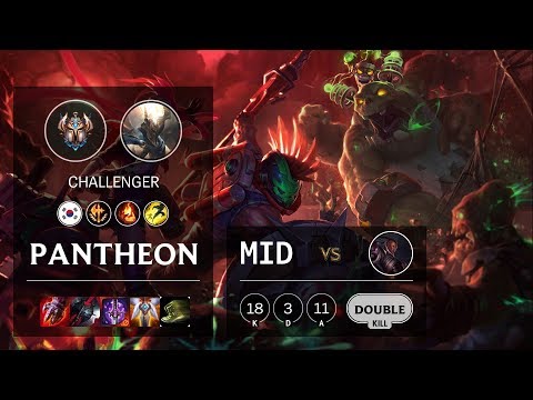 Pantheon Mid vs Lucian - KR Challenger Patch 10.4