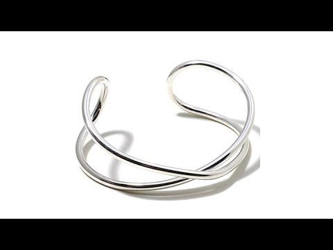 Sevilla Silver Negative Space CrissCross Cuff Bracelet