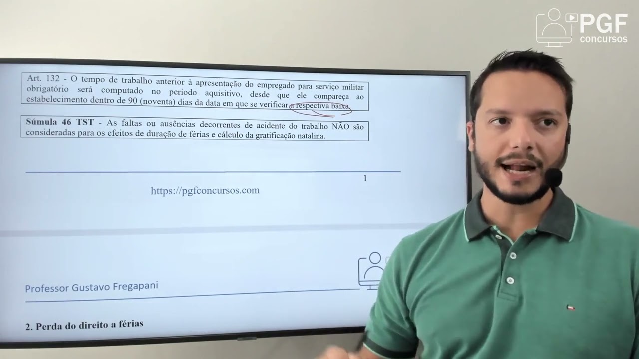 Direito do Trabalho - Férias - Aula 01