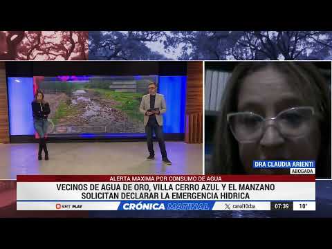 MILES DE FAMILIAS SIN AGUA EN AGUA DE ORO, VILLA CERRO AZUL Y EL MANZANO (SIERRAS CHICAS, CÓRDOBA)