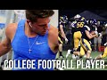 LIFTING WITH A COLLEGE FOOTBALL PLAYER