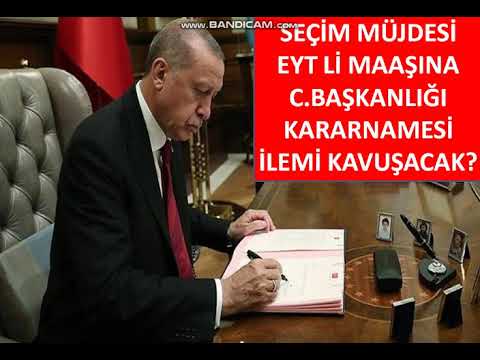 EYT Lİ  MAAŞINA C.BAŞKANLIĞI KARARNAMESİ İLE KAVUŞUYOR