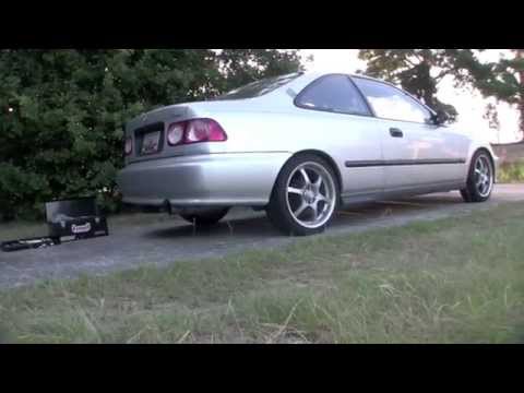 How to install a Trailer Hitch on a Honda Civic with aftermarket exhaust.