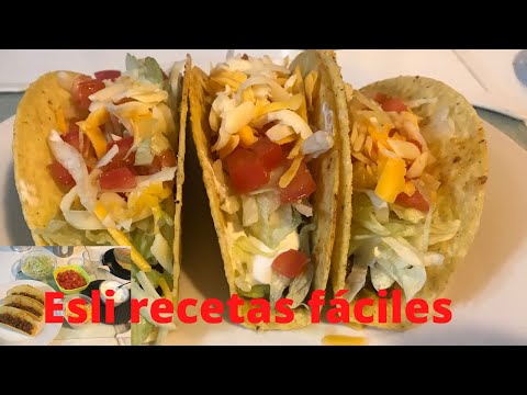 Tacos estilo Taco Bell | Tacos crujientes #beefcrunchytacos