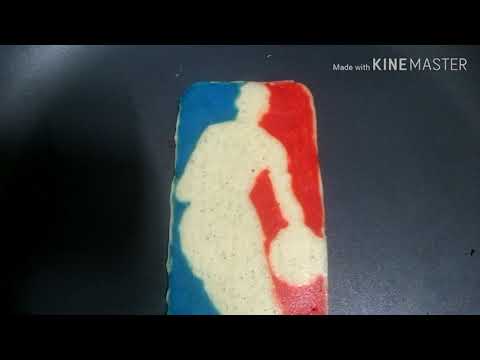 NBA logo pancake art