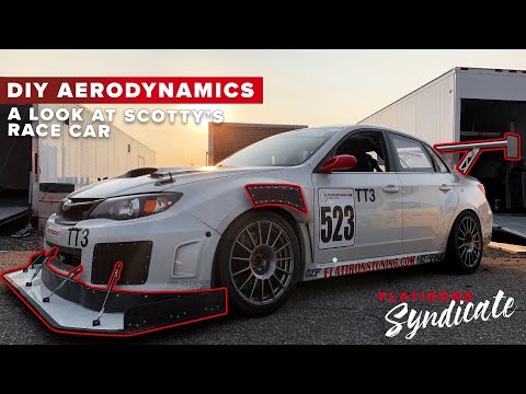 A look at the DIY Aero on Scotty's STI Race Car