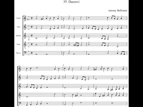 Antony Holborne - Decrevi. {w/ score.}