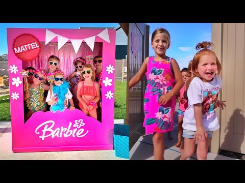 4 YEARS OLD!! Barbie Dream Backyard for Adleys Birthday Party 🥳 Video