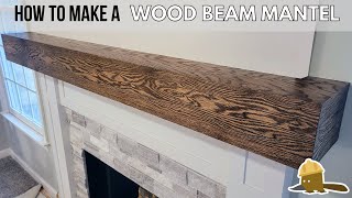 How to Make a Wood Beam Fireplace Mantel