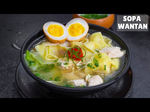 Sopa Wantan de POLLO en 2 Minutos | Abelca