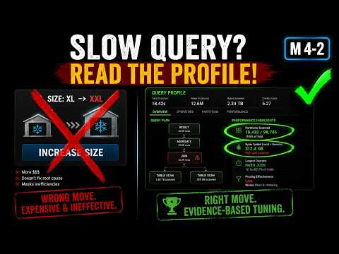 Snowflake COF-C03: Diagnosing Slow Queries with Query Profile