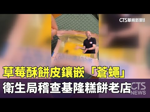 草莓酥餅皮鑲嵌「蒼蠅」　衛生局稽查基隆糕餅老店