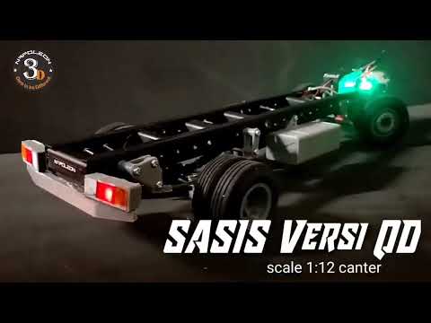 sasis RC truck versi low cost skala 12 asli bukan kaleng kaleng bisa nahan beban sampai 3kg