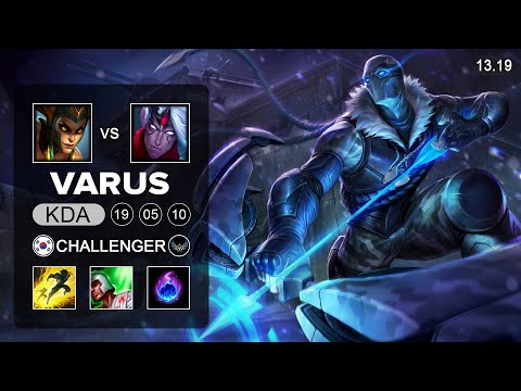 Varus vs Cassiopeia ADC - KR Challenger - Patch 13.19 Season 13