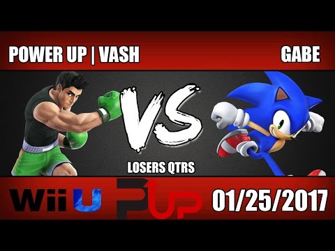 PowerUp | Vash (Little Mac) vs Gabe (Sonic) - Wii U Losers Quarters - SOS