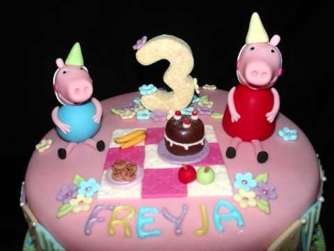 Peppa & George Pig Fondant Cake