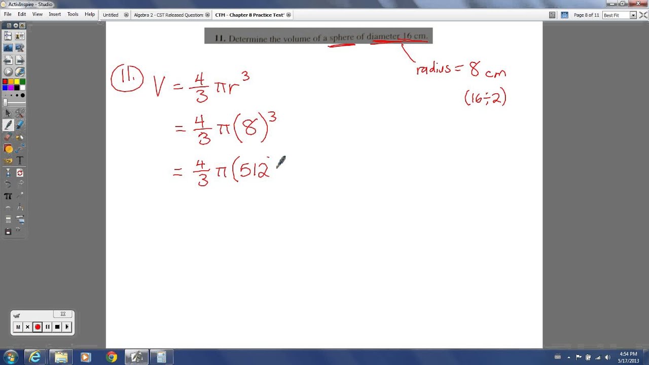 CTM - Chapter 9 Practice Test (Geometry)