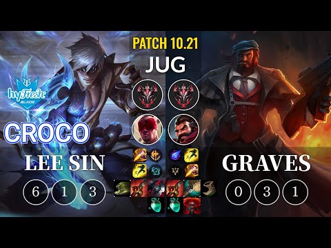 hyF Croco Lee Sin vs Graves Jungle - KR Patch 10.21