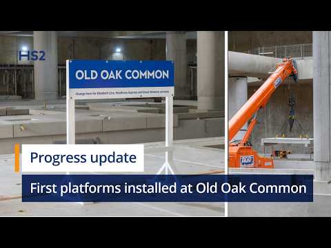 Britain’s new high-speed railway: 🚆 First platforms installed at Old Oak Common 🏗️
