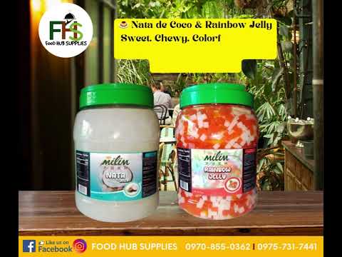 nata de coco and rainbow jelly