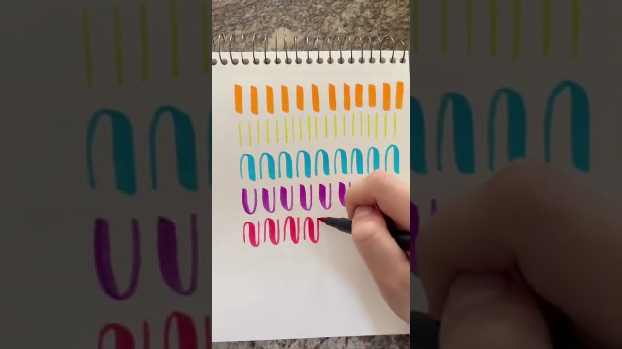 Basic Strokes to Practice Brush Lettering #shorts #calligraphy #tutorial