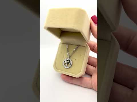 Подарок девушке кулон "Древо истинной жизни" родированный ювелирный сплав Xuping Jewelry в бархатной коробочке - фото 1 - id-p2500048453