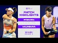 Elena Rybakina vs. Anna Kalinskaya | 2023 Miami Round 2 | WTA Match Highlights