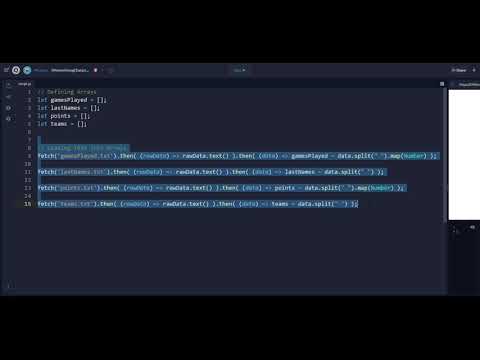 Exemplo de classe JS NHL Stats Parte 1