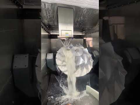 5-axis machining of impellers and turbochargers. #cnc #5axis #machining #turbocharger #impeller