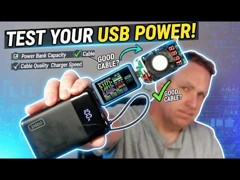 How to use the FNIRSI USB Power Tester and DROK USB Load Tester to test power bank battery capacity