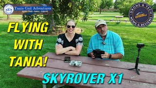 Skyrover X1 Drone Flight at the park with Tania Gail and her DJI Neo