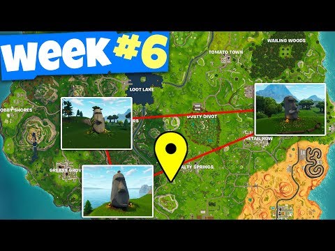 "Search where the Stone Heads are looking" - Fortnite WEEK 6 Challenges Guide