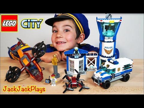 Pretend Play Cops & Robbers Unboxing | Lego City Sky Police Sets | JackJackPlays