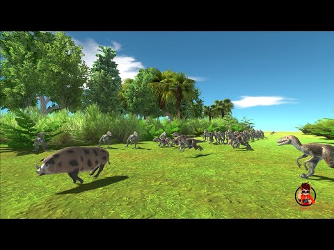 [Dangerous Forest] Escape from Velociraptor - ARBS- Animal Revolt Battle Simulator