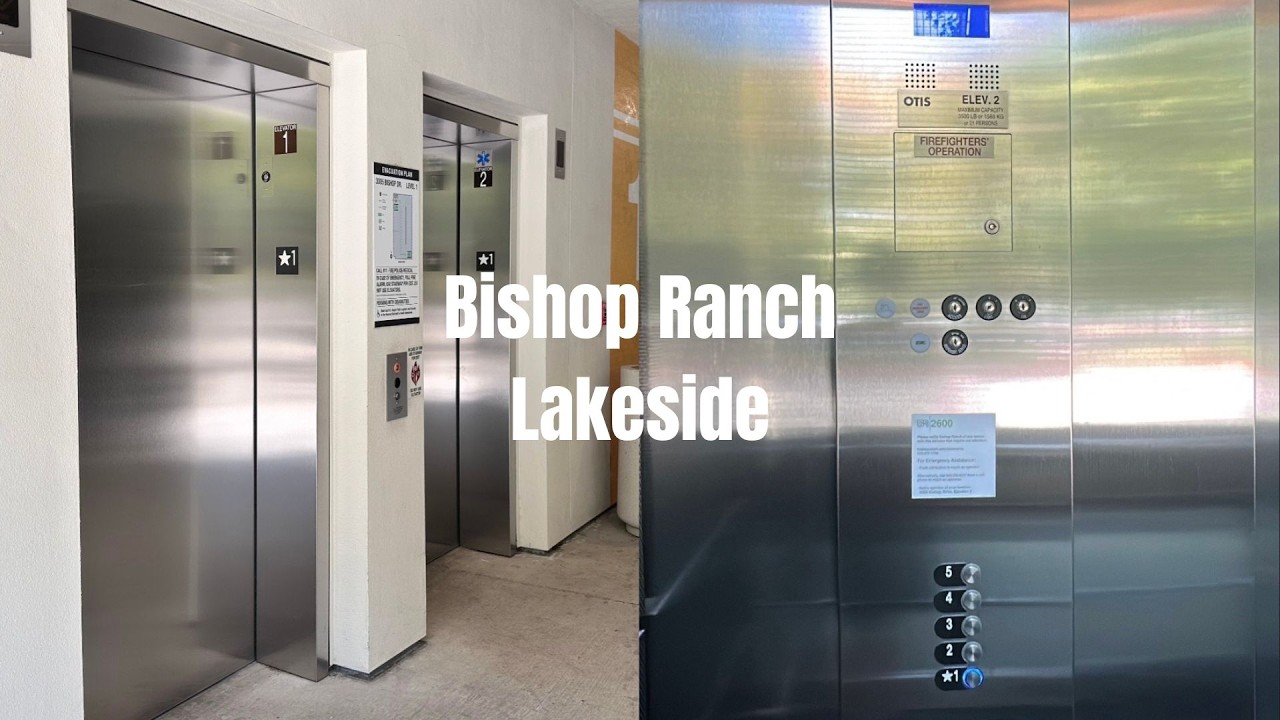 FAST Scenic OTIS Gen2 Traction Elevators @ Bishop Ranch Lakeside Garage, San Ramon, CA