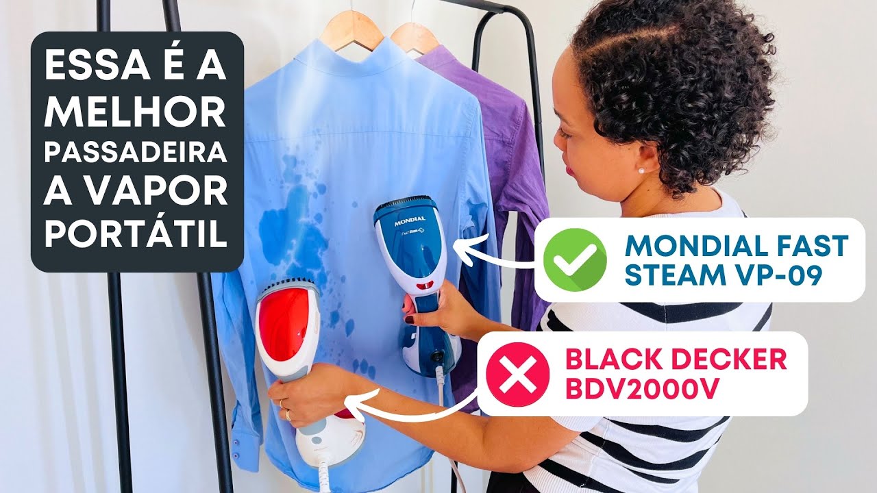 Essa é a Melhor Passadeira a Vapor Portatil Teste Mondial Fast Steam VP-09 ou Black Decker BDV2000V
