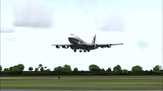 preview picture of video 'Surinam Airways B747 Landing @SMJP [FS9]'