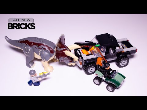 Vidéo LEGO Jurassic World 76950 : L’embuscade du Tricératops en pick-up